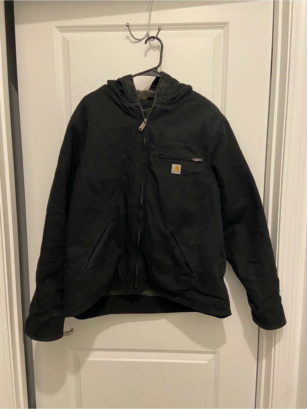 Carhartt Black Loose Fit Hooded Jacket